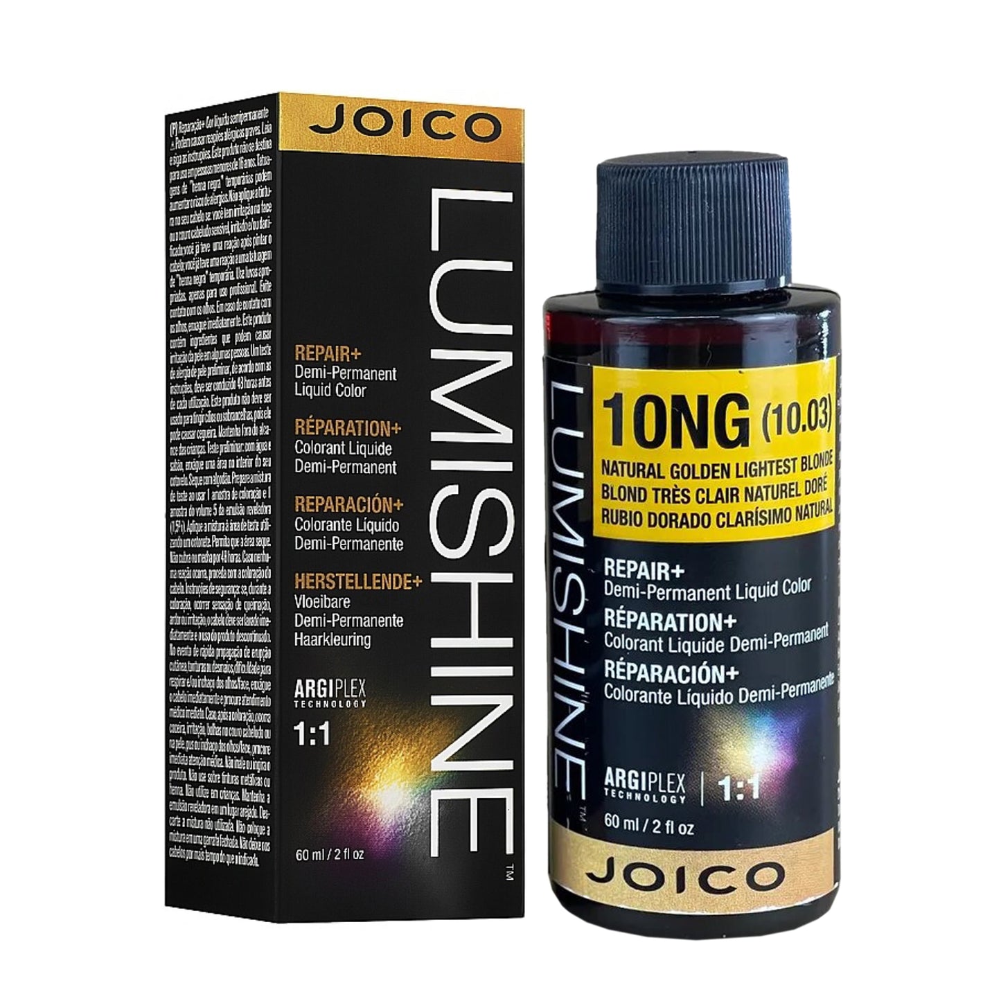 Joico Lumishine Demi Permanent Liquid Hair Color - 2.0 oz - 10NG Natural Gold Lightest Blonde