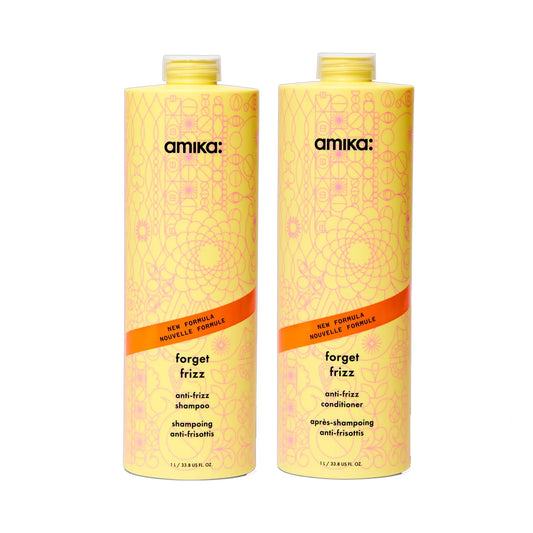 Amika Forget Frizz Shampoo & Conditioner Set - 33.8 oz each - Combo Pack