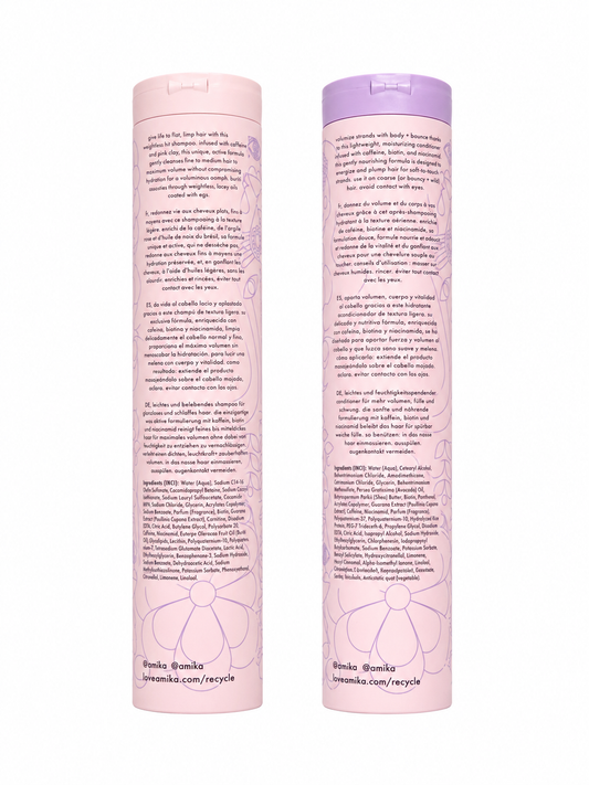 Amika Big Hit Volumizing Shampoo 9.2 oz & Conditioner 9.2 oz Combo Pack