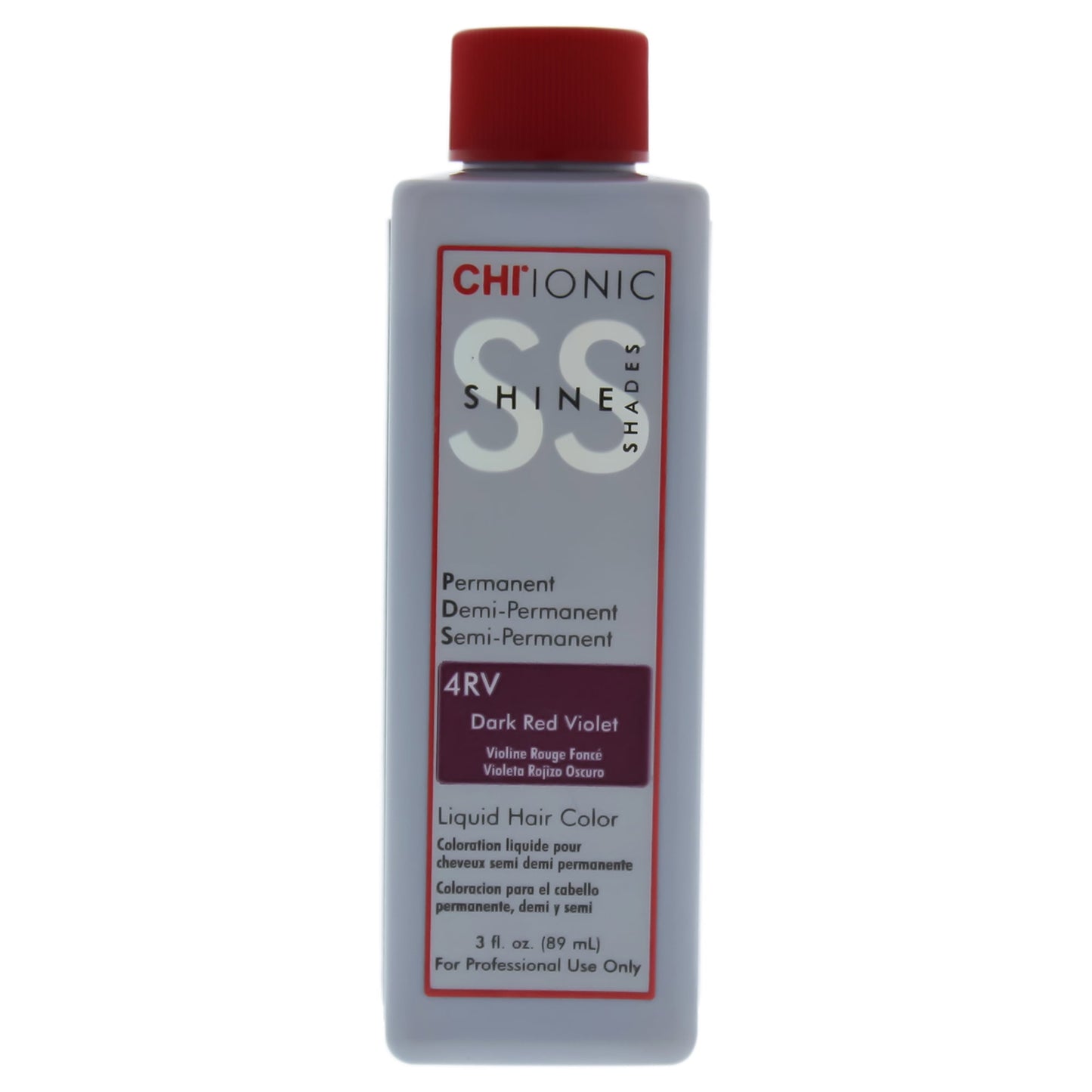 CHI Ionic Shine Shades Liquid Hair Color - 3.0 oz - 4RV Dark Red Violet