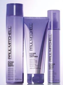 Paul Mitchell Platinum Blonde Set Shampoo 10.14oz, Conditioner 6.8oz, Toning Spray 5.1oz