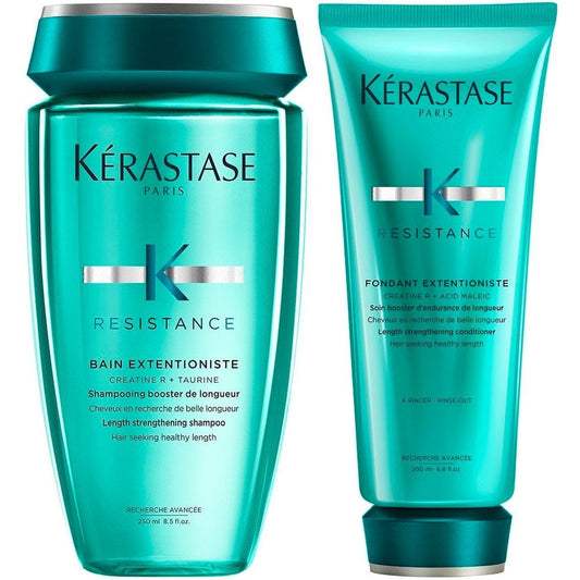Kerastase Resistance Bain Extentioniste Shampoo and Fondant Extentioniste Conditioner - 8.5 oz / 6.8 oz