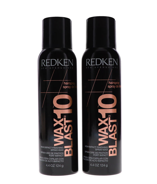 Redken Wax Blast 10 High Impact Finishing Spray Wax - 4.4 oz (2 Pack)