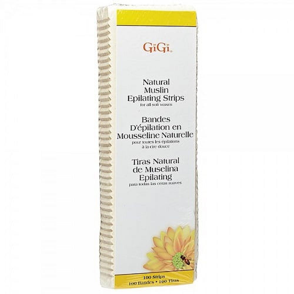 Gigi Natural Muslin Strips - Large - 100 Pack