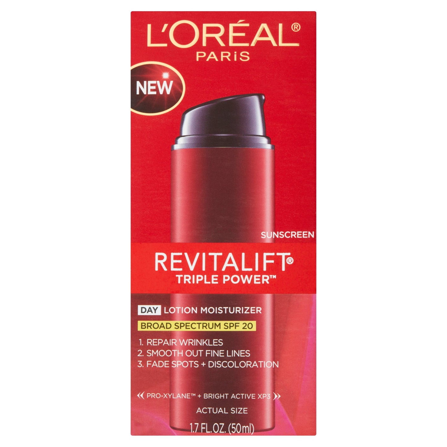 L'Oreal Paris Revitalift Triple Power Day Lotion Moisturizer SPF 20 - 1.7 oz