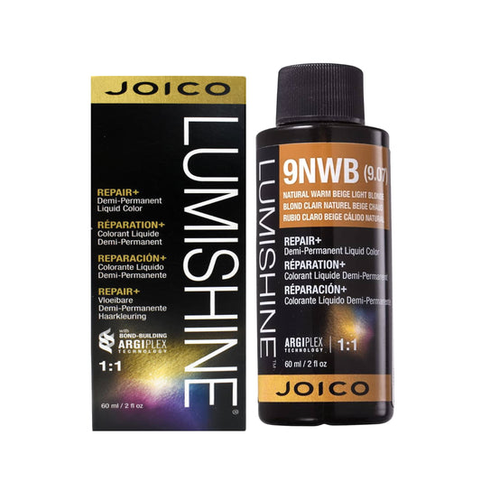 Joico Lumishine Demi Permanent Liquid Hair Color - 2.0 oz - 9NWB Natural Warm Beige Light Blonde