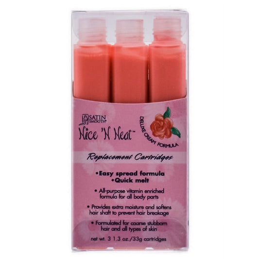 Satin Smooth Nice N Neat Deluxe Cream Formula Replacement Cartridges (Size : 3 Piece - 1.3 oz)