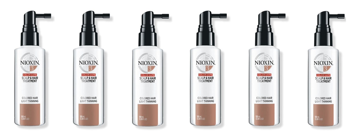 Nioxin System 3 Scalp & Hair Treatment for Light Thinning Colored Hair  (Pack of 6)