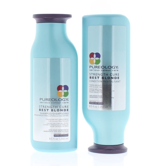 Pureology Strength Cure Best Blonde Purple Shampoo and Conditioner Set - 8.5 oz each