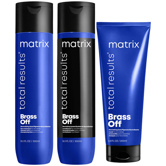 Matrix Total Results Brass Off Set - Shampoo, Conditioner, and Leave-In Cream