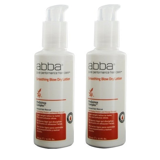 Abba Pure Performance Hair Care Smoothing Blow Dry Lotion - 5.1 oz - Pack of 2