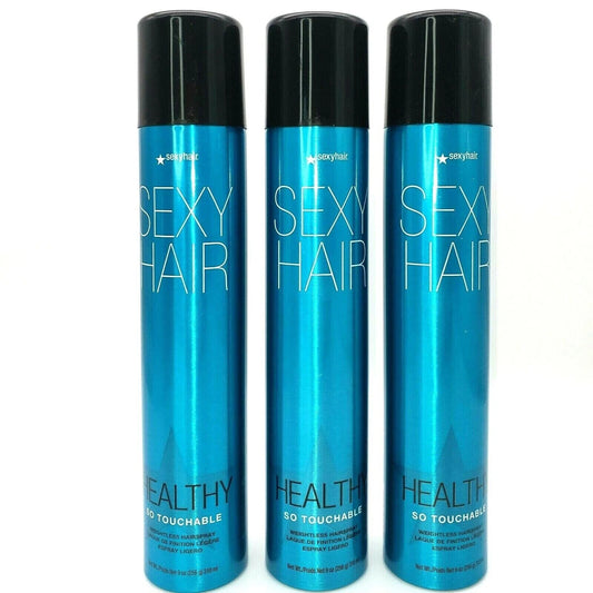SexyHair Healthy So Touchable Weightless Hairspray, 9.0 fl oz (3 pack)