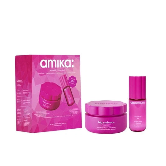 Amika Smooth + Scented Body Care Set – Big Embrace Body Butter & Velvet Body Oil